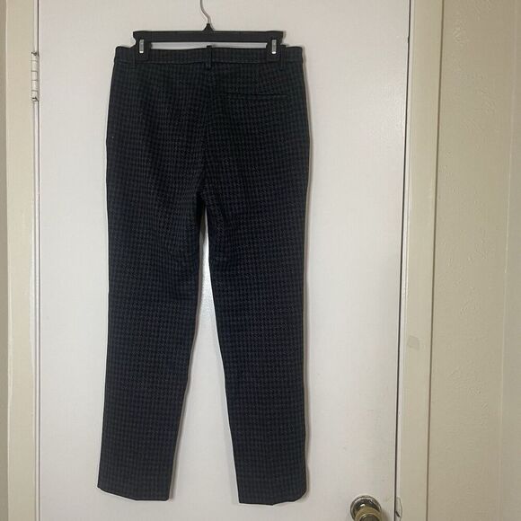THEORY Gray Houndstooth hound knit twill tailored trouser pants size US 4 - Picture 5 of 6